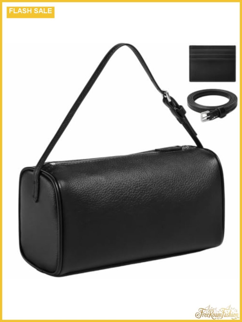 Genuine Leather Crossbody Bag Women Barrel Shaped Purse Shoulder Bag